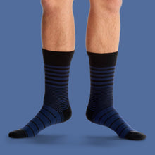 Load image into Gallery viewer, Men's Stripe Dress Calf Socks