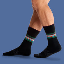 Load image into Gallery viewer, Men's Stripe Dress Calf Socks