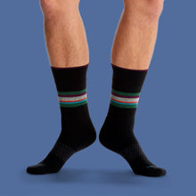 Load image into Gallery viewer, Men's Stripe Dress Calf Socks