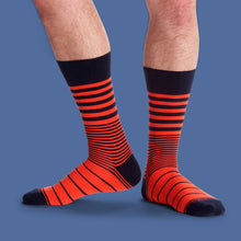 Load image into Gallery viewer, Men's Stripe Dress Calf Socks
