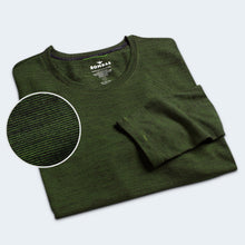 Load image into Gallery viewer, Men's Merino Wool Crew Neck Long Sleeve T-Shirt