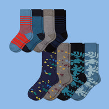 Load image into Gallery viewer, Father-Youth Dress Calf Sock 8-Pack