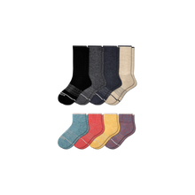 Load image into Gallery viewer, Men's Merino Wool Calf & Quarter Sock 8-Pack