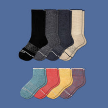 Load image into Gallery viewer, Men's Merino Wool Calf & Quarter Sock 8-Pack
