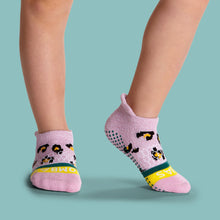 Load image into Gallery viewer, Toddler Leopard Ankle Gripper Sock 4-Pack