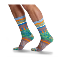 Load image into Gallery viewer, Men's Brush Stripe Calf Sock 4-Pack