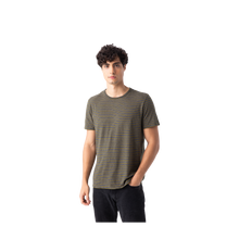 Load image into Gallery viewer, Men's Pima Cotton Striped Crew Neck T-Shirt