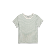 Load image into Gallery viewer, Women's Pima Cotton Striped Crew Neck T-Shirt