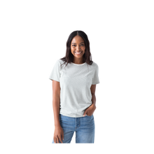 Load image into Gallery viewer, Women's Pima Cotton Striped Crew Neck T-Shirt