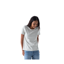 Load image into Gallery viewer, Women's Pima Cotton Striped Crew Neck T-Shirt