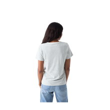 Load image into Gallery viewer, Women's Pima Cotton Striped Crew Neck T-Shirt