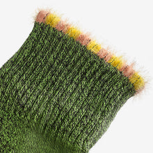 Load image into Gallery viewer, Sesame Street Fuzzy Oscar the Grouch Socks