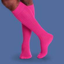Load image into Gallery viewer, Men's Ribbed Dress Over the Calf Sock 8-Pack