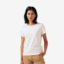 Load image into Gallery viewer, Women's Striped Rib Crew Neck T-Shirt