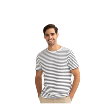 Load image into Gallery viewer, Men's Pima Cotton Nautical Stripe Crew Neck T-Shirt