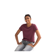 Load image into Gallery viewer, Women's Garment Wash Crew Neck T-Shirt