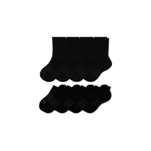 Youth Solids Calf & Ankle Sock 8-Pack