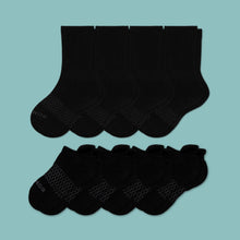 Load image into Gallery viewer, Youth Solids Calf &amp; Ankle Sock 8-Pack
