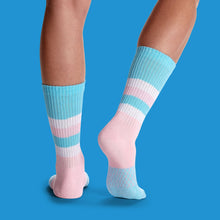 Load image into Gallery viewer, Transgender Pride Flag Calf Socks
