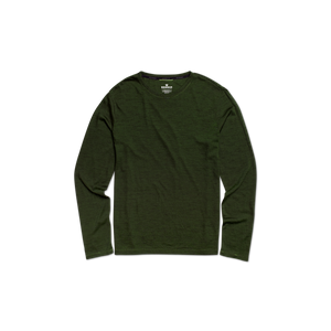 Men's Merino Wool Crew Neck Long Sleeve T-Shirt