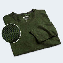 Load image into Gallery viewer, Men&#39;s Merino Wool Crew Neck Long Sleeve T-Shirt
