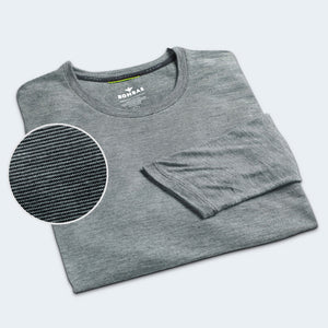 Men's Merino Wool Crew Neck Long Sleeve T-Shirt