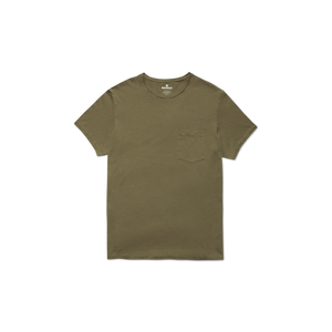 Men's Garment Wash Pocket Crew Neck T-Shirt