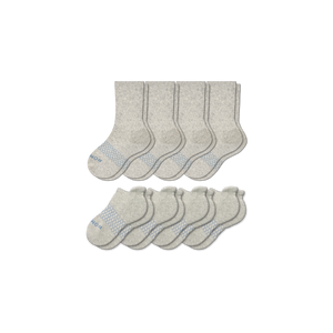 Youth Solids Calf & Ankle Sock 8-Pack