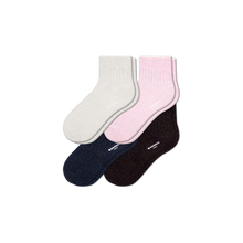 Load image into Gallery viewer, Women&#39;s Lightweight Sparkle Ribbed Quarter Sock 4-Pack
