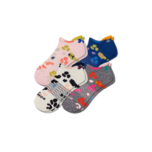 Load image into Gallery viewer, Women&#39;s Painted Leopard Ankle Sock 4-Pack
