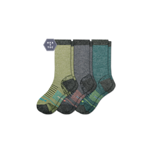 Load image into Gallery viewer, Men&#39;s Performance Merino Hiking Calf Sock 3-Pack
