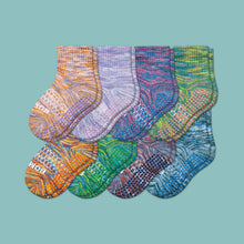 Load image into Gallery viewer, Toddler Space Dye Gripper Calf Sock 8-Pack
