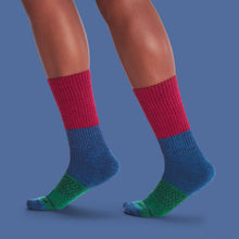 Load image into Gallery viewer, Women&#39;s Merino Tri-Block Calf Sock Gift Box

