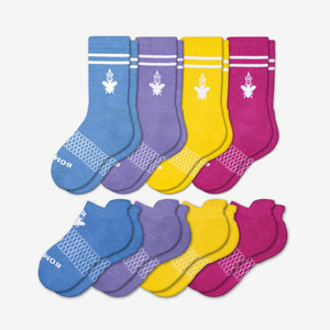 Youth Solids Calf & Ankle Sock 8-Pack