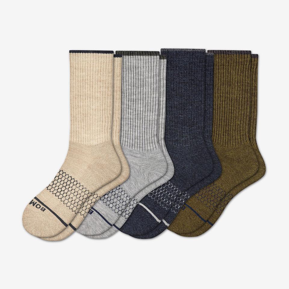 Men's Merino Wool Calf Sock 4-Pack