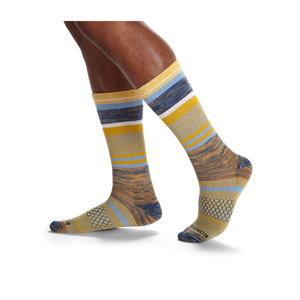 Men's Brush Stripe Calf Sock 4-Pack
