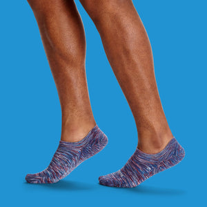 Men's Space Dye Cushioned No Show Sock 4-Pack