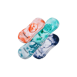 Men's Lightweight Tie Dye No Shows Sock 4-Pack