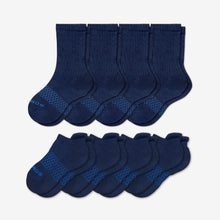 Load image into Gallery viewer, Youth Solids Calf &amp; Ankle Sock 8-Pack
