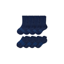 Load image into Gallery viewer, Youth Solids Calf &amp; Ankle Sock 8-Pack
