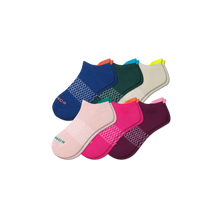 Load image into Gallery viewer, Women&#39;s Solid Neon Tipping Ankle Sock 6-Pack

