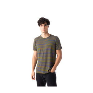 Men's Pima Cotton Striped Crew Neck T-Shirt