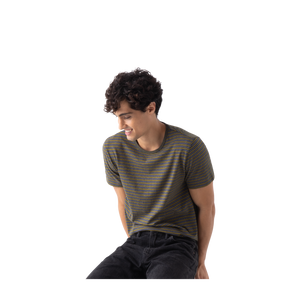 Men's Pima Cotton Striped Crew Neck T-Shirt