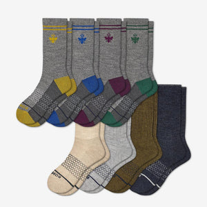 Men's Merino Wool Calf Sock 8-Pack