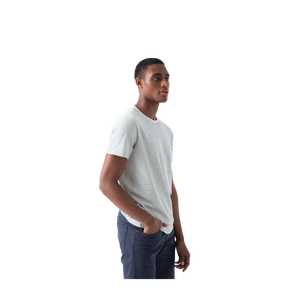 Men's Pima Cotton Striped Crew Neck T-Shirt