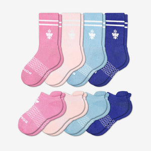 Youth Solids Calf & Ankle Sock 8-Pack