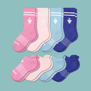 Youth Solids Calf & Ankle Sock 8-Pack