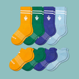 Youth Solids Calf & Ankle Sock 8-Pack