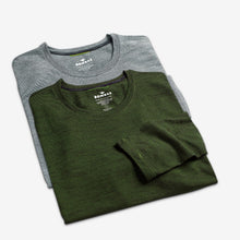 Load image into Gallery viewer, Men&#39;s Merino Wool Crew Neck Long Sleeve T-Shirt
