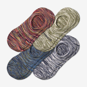 Men's Space Dye Cushioned No Show Sock 4-Pack